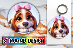 Luminous Car Coasters Round Design, 3D Dog Product Image 1