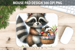 Watercolor Raccoon Mouse Pad Sublimation - Animal PNG Product Image 1