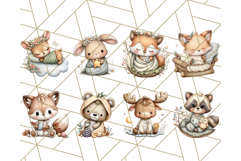Woodland Nursery Baby Animals Clipart, Cute Animals Png Product Image 6