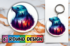 Cheerful Round Car Coaster PNG, Animals Art Product Image 1