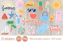 Big summer sticker pack |21 png printable Product Image 1