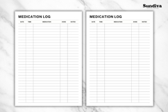 Medication Log Printable 1 | Medication Tracker Template Product Image 3