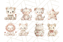 Pink Floral Stuffed Animal Clipart PNG, Cute Stuffed Animals Product Image 2