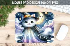 Watercolor Cat Mouse Pad Sublimation - Animal PNG Product Image 1