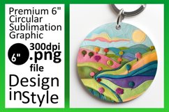 Inviting 3D Landscape Round Design Sublimation Product Image 1