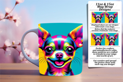 Unique 15oz Mug Wrap Png Design , Dog Product Image 1