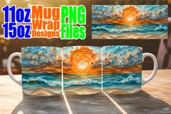 Summer Shoreline 3D Mug Wrap - Coastal Joy Product Image 1