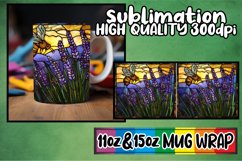 Scenic Stained Glass Mug Wrap Art 11oz/15oz Product Image 1