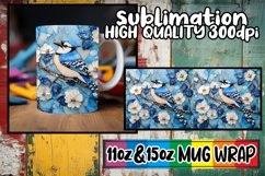 Blissful travels 11oz 15oz sublimation wrap, 3D Bird Product Image 1