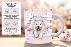Enchanting 11oz Mug Wrap Png Design , Cute Dog Product Image 1