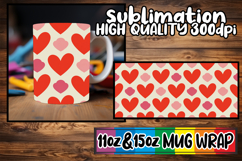 Sweet escapes 11oz 15oz sublimation wrap, Valentine's Patter Product Image 1