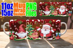 Blissful memories 11oz 15oz mug wrap, Santa Product Image 1