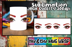 Vibrant afternoons 11oz 15oz sublimation wrap, Woman Eyes Product Image 1