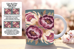 VIBRANT 15oz PNG Mug Wrap Design , Flowers Product Image 1