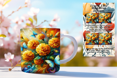 Flawless 11oz Mug Wrap Png Artwork , Flowers Product Image 1