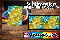 Modern Art 3D Mug Wrap, 11oz 15oz Sublimation Product Image 1