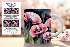 Fresh 11oz Mug Wrap Png Artwork , Flowers Product Image 1