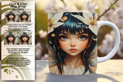 Stylish 11oz Mug Wrap Png Design , Fairy Product Image 1