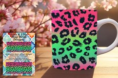 Colorful Glitter Leopard Mug Wrap 11oz/15oz Patterns Product Image 1