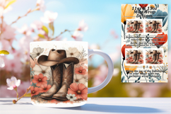 Sassy 15oz Mug Wrap Png Template , Western Product Image 1