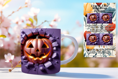 Inspirational 11oz Mug Wrap Png Artwork , 3D Pumpkin Product Image 1