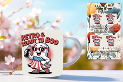 Custom 11oz Mug Wrap Png Design , Funny Ghost Product Image 1