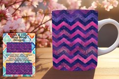 Shiny Glitter Stripes Mug 11oz/15oz Wrap for Sublimation Product Image 1