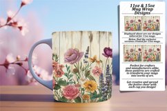 Botanical Blossom Mug Sublimation Art 11oz Product Image 1