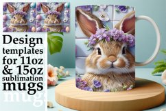 Cheerful Springtime Bunny Wrap Sublimation 15oz Product Image 1