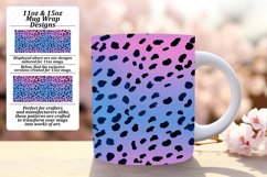 Vibrant Leopard Gradient Art Mug Wrap - 11oz 15oz Product Image 1