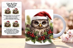 Xmas Spirit Owl Cup Wrap Sublimation Product Image 1