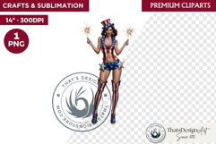 4th of July Character clipart, Patriotic Americana PNG Product Image 1