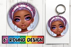 Bright Round Coasters Design, Love Girl Product Image 1