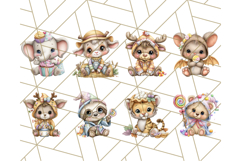Costumed Critters Halloween Clipart PNG, Halloween Clip Art Product Image 2