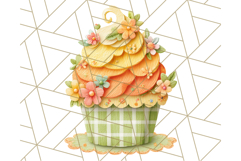 Paper Cupcake Clipart Layered Paper Scrapbook Collage Png Product Image 2