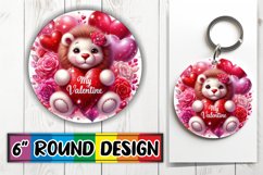Bright Ornaments Circle Sublimation, Valentines Product Image 1