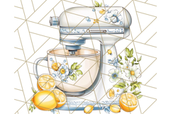 Mediterranean Cottagecore Kitchen PNG Clipart with Lemons Product Image 2