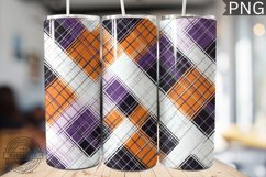 Halloween Plaid Pattern Tumbler Wrap - High Quality 300 Dpi Product Image 1