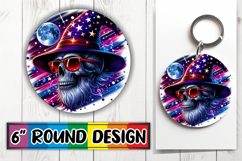 Sweet Circle Keychain Design PNG, Skull Product Image 1