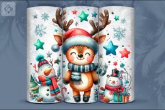 4 Christmas Deer Tumbler Wrap 20 oz Product Image 4
