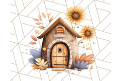 Autumn Treehouse &amp; Woodland Cabin PNG Clipart Product Image 2