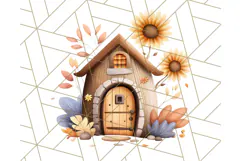 Autumn Treehouse & Woodland Cabin PNG Clipart Product Image 2
