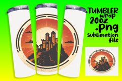 Sublimation Landscape Art 20oz Tumbler Wrap Product Image 1
