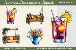 Summer Decorations Clipart Bundle PNG Product Image 18