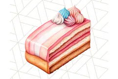 Pastel Sweet Treats Clipart, Ice Cream, Cakes, Donuts Png Product Image 2