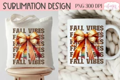 Fall vibes sublimation PNG | Coquette bow PNG design Product Image 4