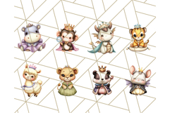 Princess Animal PNG Clipart with Crowns &amp; Royal Accessories Product Image 2