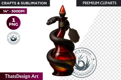 Magical Potion Bottles PNG, Fantasy Witchcraft Clipart witch Product Image 1