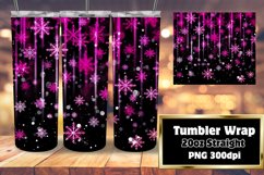 Winter Snowflakes Joy Tumbler Wrap 20oz Product Image 1