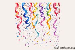 Birthday Watercolor Clipart PNG Product Image 1